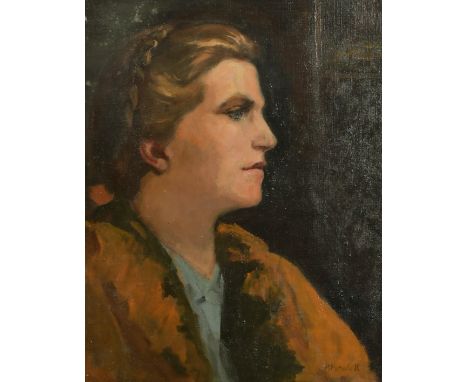 Percy Rendall, Portrait of a Lady, oil on canvas, signed, 18" x 14".