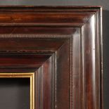 A 19th Century Continental Polished Hardwood frame, rebate size - 20.75" x 36" (52.5 x 91.5cm).