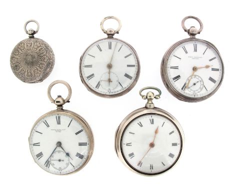 A pair-cased silver pocket watch, the white enamel dial with black Roman numerals. The movement signed 'Henry Bonson' and num