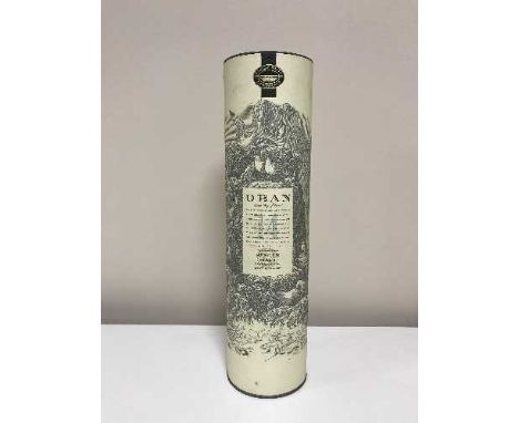 A bottle of Oban single malt Scotch Whisky in box