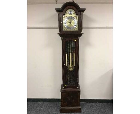 A Tempus Fugit longcased mahogany clock
