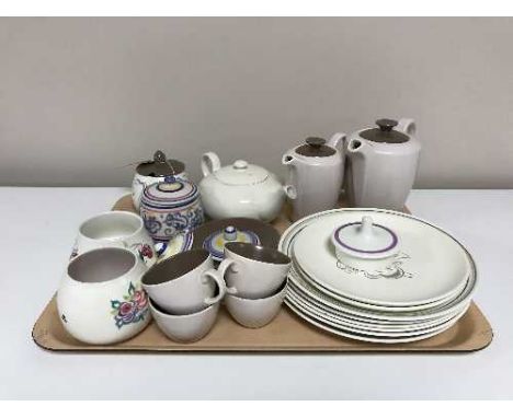 Twenty three pieces of Poole china inc. coffee set, plates etc 