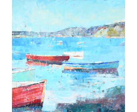 ‡Sally Anne Fitter (b.1963) A Calm Day at Golant Signed and inscribed A calm day at Golant/SA Fitter (to reverse) Oil on canv