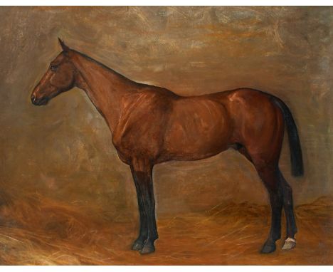 English School Early 20th Century Portrait of Siegfried Sassoon's hunter, 'Cockbird' Oil on canvas 33 x 40.6cm Provenance: Si