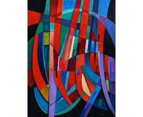 ‡Oswald Perrelle (French 1897-1992) Cubist composition Signed E. Perrelle (lower right) Oil on canvas 80 x 60cm Provenance: H