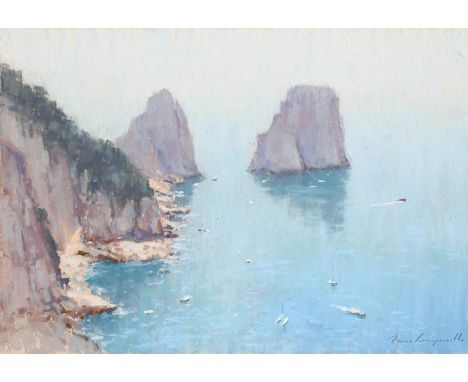 ‡James Longueville PS, RBSA (b.1942) Morning Light, Capri Signed James Longueville (lower right) Pastel 46 x 67.4cm (sheet) P