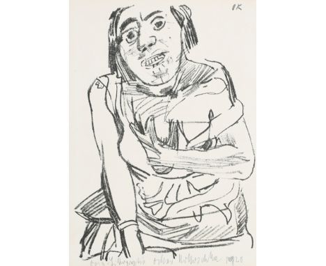 ‡Oskar Kokoschka CBE (Austrian 1886-1980) Mädchenbildnis (Portrait of a Girl) (Wingler-Welz 159) Signed, dated and inscribed 
