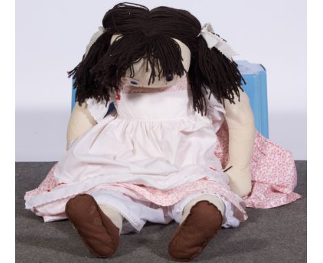 Three vintage large rag dolls, and a selection of teddy bears, (quantity).