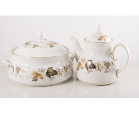Extensive Royal Doulton dinner and tea service, Larchmont pattern TC1019.