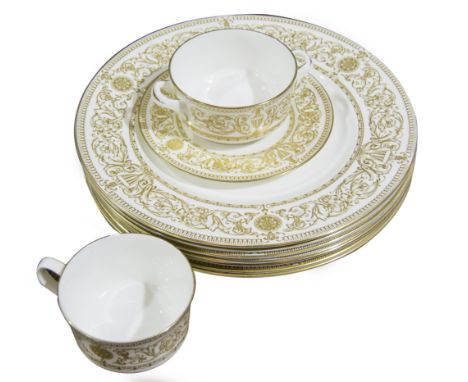 Collection of Royal Worcester tea and dinner ware, Hyde Park pattern.