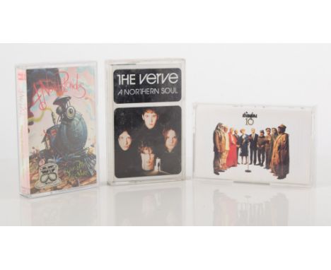 Vintage original cassette music tapes, c1980s and 1990s different bands and artists, including The Verve, The Water Boys, New