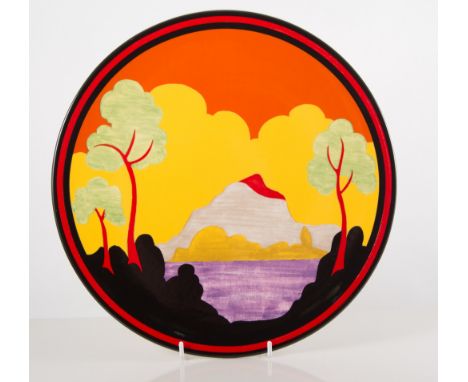 Wedgwood Bradford Exchange Clarice Cliff "Etna" charger, limited edition,No 120, boxed.