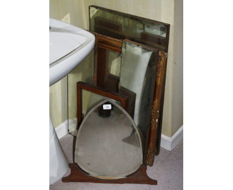 Six vintage and antique mirrors, 19th & 20th century. (6), 
