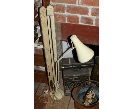 A vintage anglepoise lamp, folding barometer &amp; Imperial Model 60 typewriter (3)