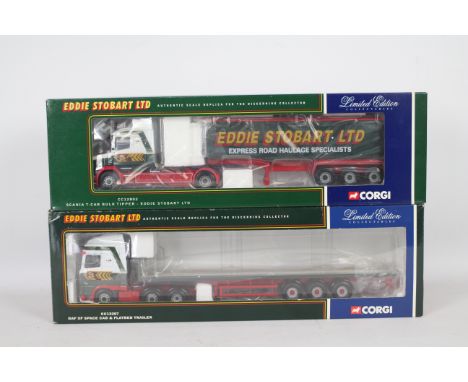 Corgi - Two boxed Limited Edition diecast 1:50 scale trucks in 'Eddie Stobart Ltd.' liveries. Lot includes CC13207 DAF XF Spa