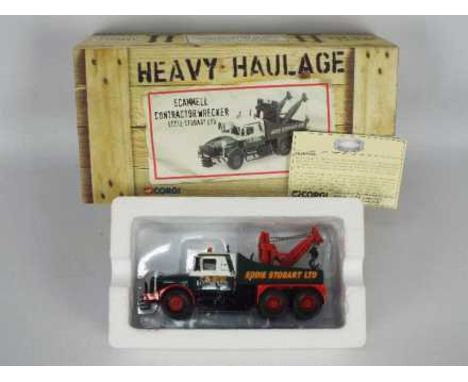 Corgi Heavy Haulage - A boxed Corgi Heavy Haulage Limited Edition CC12306 Scammell Contractor Wrecker 'Eddie Stobart Ltd.' Th