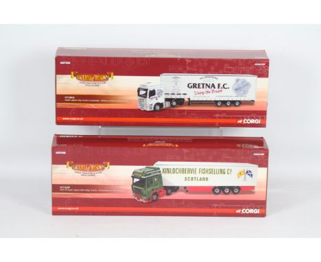 Corgi - Two boxed Corgi 'Hauliers of Renown' Limited Edition 1:50 scale diecast trucks. Lot consists of CC13239 DAF XF Super 