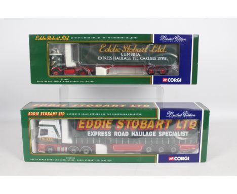 Corgi - Two boxed Limited Edition diecast 1:50 scale trucks in 'Eddie Stobart Ltd.' liveries. Lot includes CC13201 DAF XF Sup