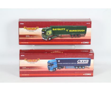 Corgi - Two boxed Corgi 'Hauliers of Renown' Limited Edition 1:50 scale diecast trucks. Lot consists of CC14101 DAF 105 Box T