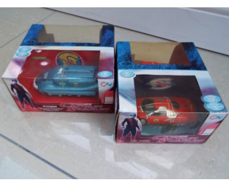 Corgi Captain Scarlet - Two twin car packs comprising CC96398 and CC96399, Spectrum Salon Car and Cheetah Set and, Spectrum P