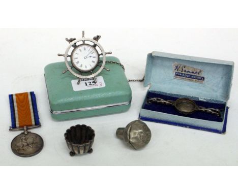 A WORLD WAR ONE SERVICE MEDAL, for 17428 Private C P Beck, Oxford and Buckinghamshire Light Infantry, also a London import si