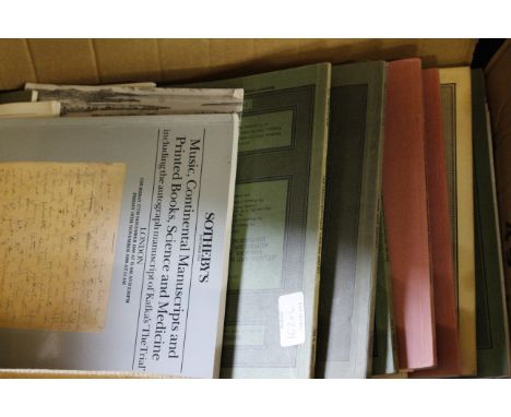A VERY LARGE ASSORTMENT OF SALE CATALOGUES for book and manuscript sales including Sothebys, Phillips, Bonhams etc