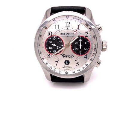 A BREMONT NORTON V4 SS LIMITED EDITION CHRONOMETER NO.042/200. AS NEW COMPLETE WITH TRAVELCASE, WATCH TOOL, PAPERS, DUST BAG,
