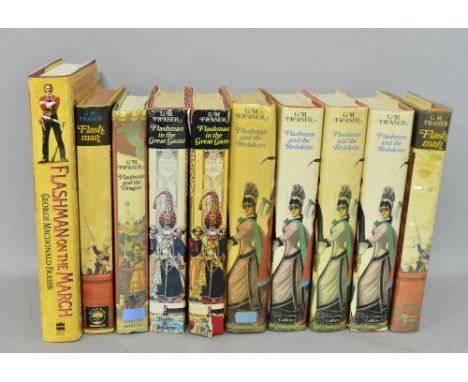 George MacDonald Fraser, Flashman, 1969, first edition, dw, ex library, together with nine other Flashman books, 