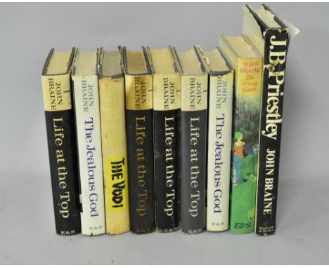 Nine John Braine first editions, all with dust jackets, some duplications, 