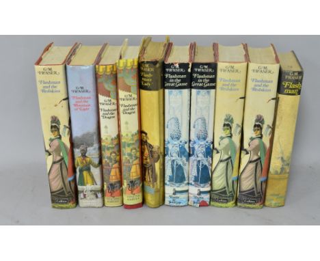 George MacDonald Fraser, Flashman, 1969, first edition, no dw, ex library, together with nine other Flashman books, 