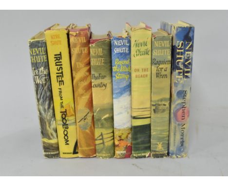 Collection of eight Nevil Shute first editions, all with dustwrappers, to include; In the Wet pub. 1953; 