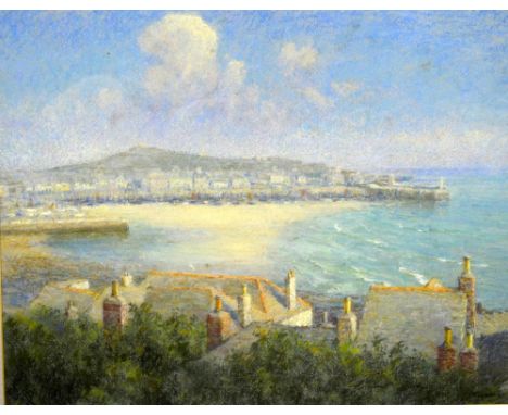 St Ives school coastal sketch, signed bottom right hand corner 