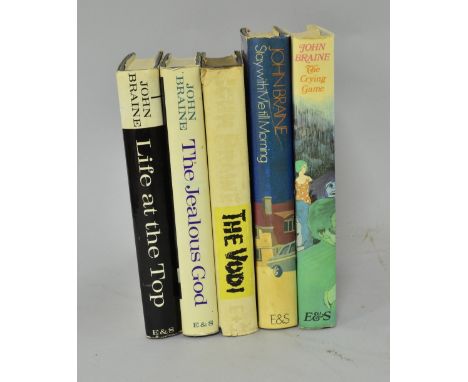 Five John Braine first editions all with dust wrappers to include,The Vodi pub. 1959;Stay with Me Till Morning pub. 1970; 