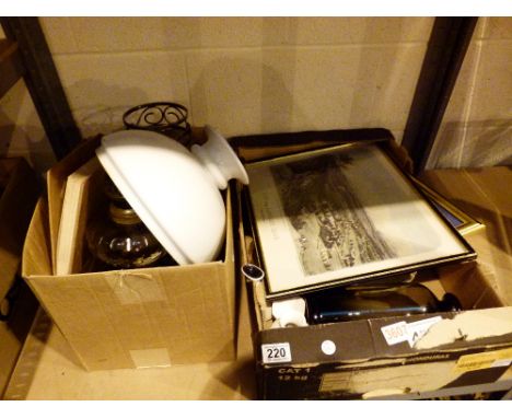 Selection of collectables to include an old print of Alderley edge