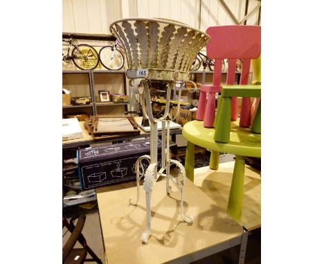 Wrought iron planter, H: 90 cm
