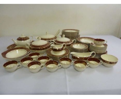 J & G Meakin Sol dinner service to include plates, bowls, dishes, coffee pot, teapot, milk jug, sugar bowl, cups and saucers 