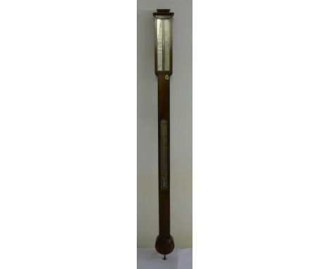 A Commetti & Son of London mahogany mercury stick barometer