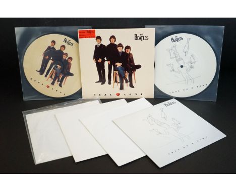 Vinyl - 6 The Beatles 7” 45rpm singles including: Free As A Bird (picture disc, stock issue &amp; jukebox issue), and Real Lo