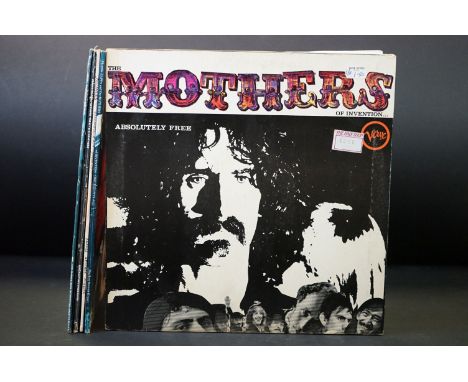 Vinyl - 5 Frank Zappa albums to include: Absolutely Free (UK Gatefold Sleeve), One Size Fits All (Uk Gatefold Sleeve), Fillmo