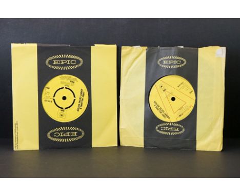 Vinyl - 2 copies of Larry Williams and Larry Guitar Watson 7" singles Too Late  to include UK demo promo (M EPC 4421) Vg and 