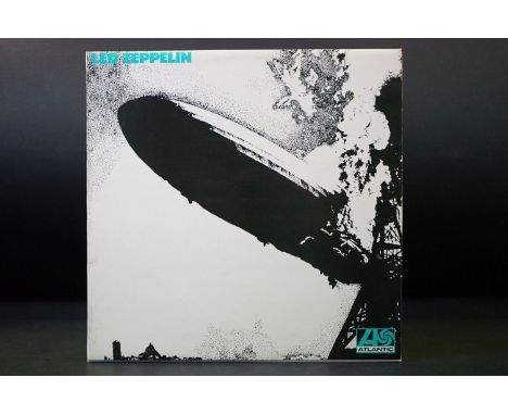 Vinyl - Led Zeppelin I self titled, original UK 1st pressing on Atlantic Records 588 171, turquoise lettering, fully laminate