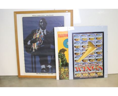 Music Memorabilia - Two Paul McCartney / Wings posters in clip frames including a Stanley Mouse, David Kelley, Randy Tuten de