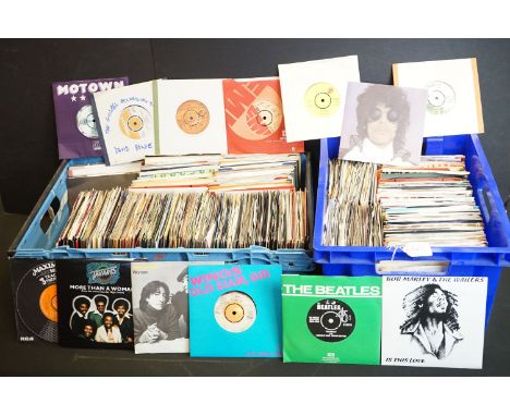 Vinyl - Over 300 mainly 1970's and 80's 7" singles spanning genres and decades including Bob Marley, The Beatles, David Bowie