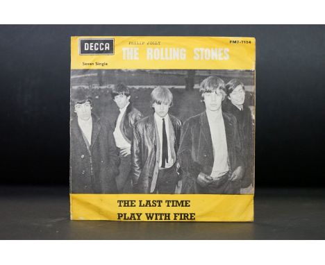 Vinyl - The Rolling Stones - The Last Time / Play With Fire, original 1965 South Africa pressing 7” 45rpm Single with picture