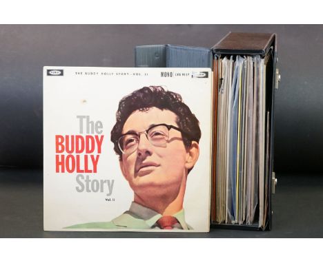 Vinyl - 20 Buddy Holly and related LPs spanning his career including one signed by Sherry Holly to front cover, The Buddy Hol