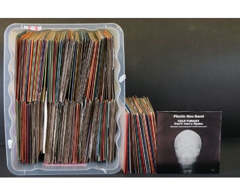Vinyl - Over 200 7" singles spanning genres and decades to include Buddy Holly, Mike Cooper (Dawn Records with pic sleeve), T
