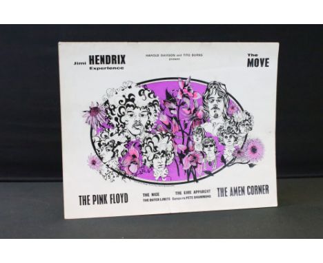 Music Memorabilia - Tour programme for the 1967 winter tour featuring Jimi Hendrix, The Pink Floyd, The Move, The Amen Corner