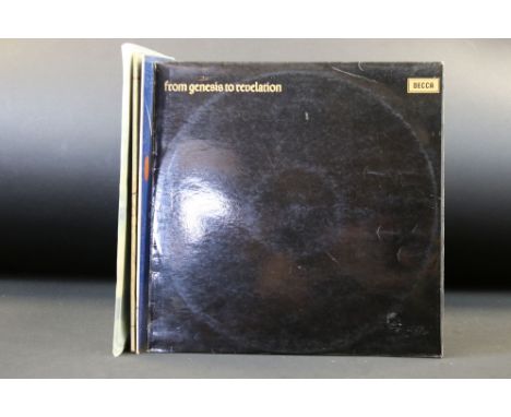 Vinyl - 4 UK pressing of early Genesis albums to include: From Genesis To Revelation (boxed Decca issue, with lyrics insert, 