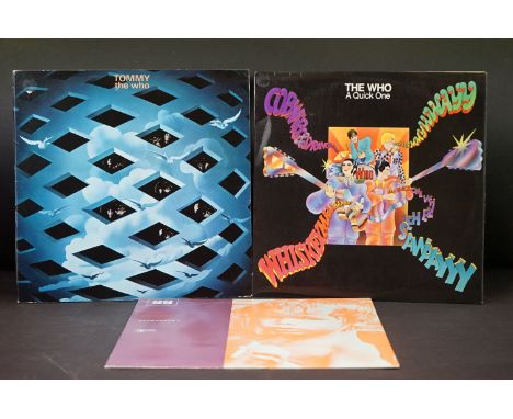 Vinyl - 3 albums by The Who to include : A Quick One (original UK 1st press mono, 593002), sleeve VG / VG+ (slight laminate l