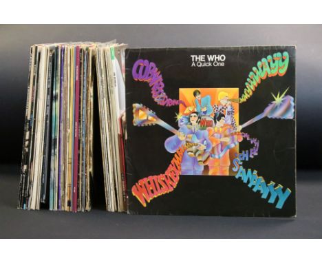 Vinyl - Over 35 LPs and approx 20 7" singles to include The Who, Led Zeppelin, Rolling Stones x 5, David Bowie x 2 (inc pic d